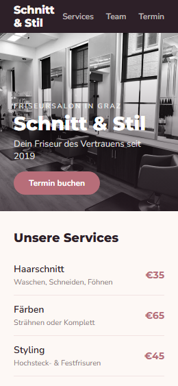 Schnitt & Stil Website