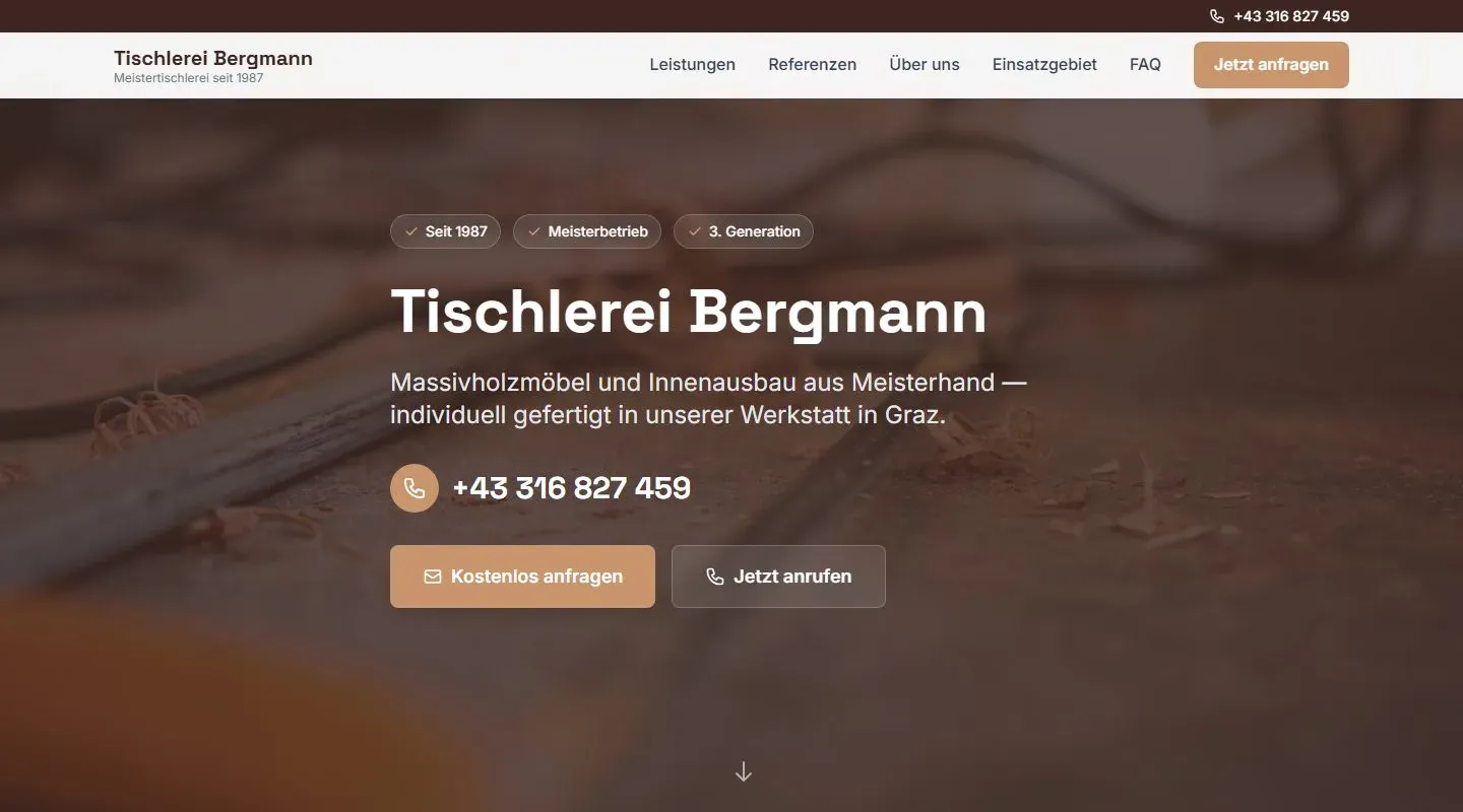 Professionelle Website erstellt per WhatsApp